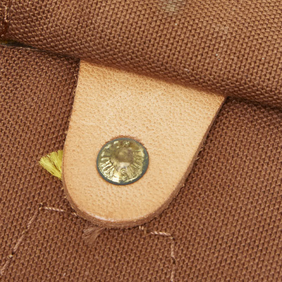 LOUIS VUITTON Authentic Brown Monogram Leather Speedy 40 Boston Bag - Picture 8 of 12